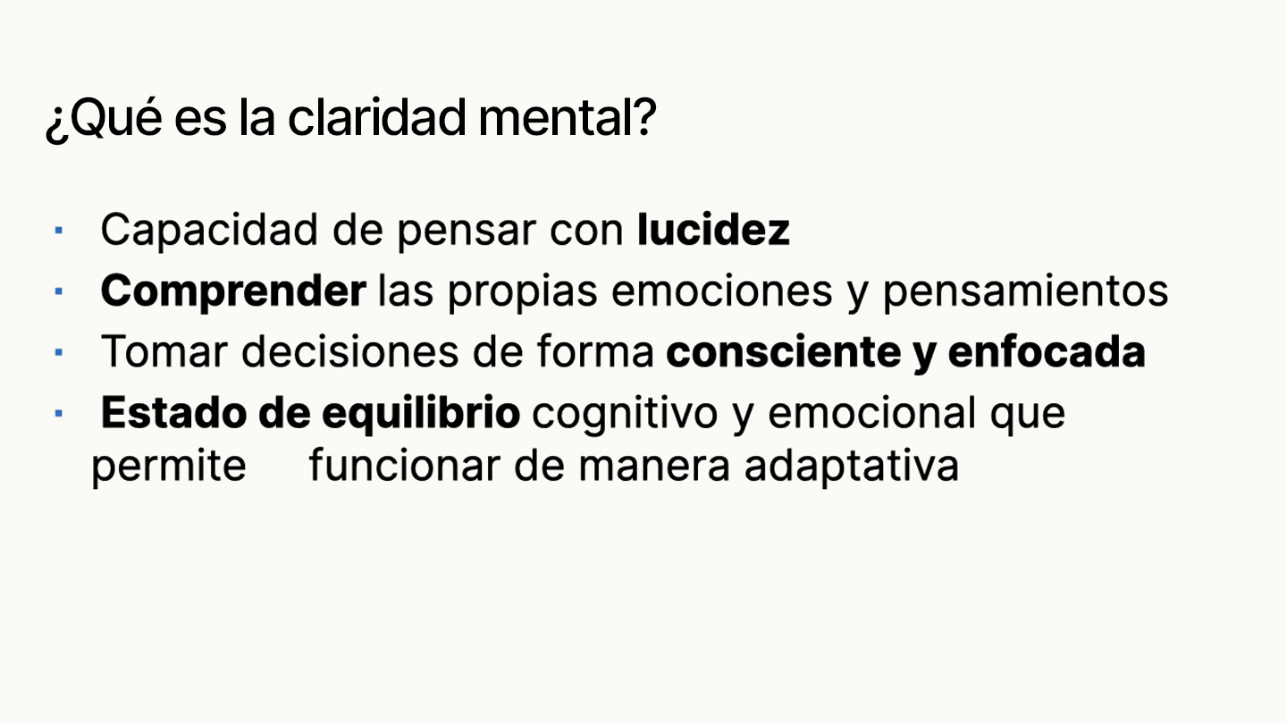 Claridad, propósito y toma de decisiones